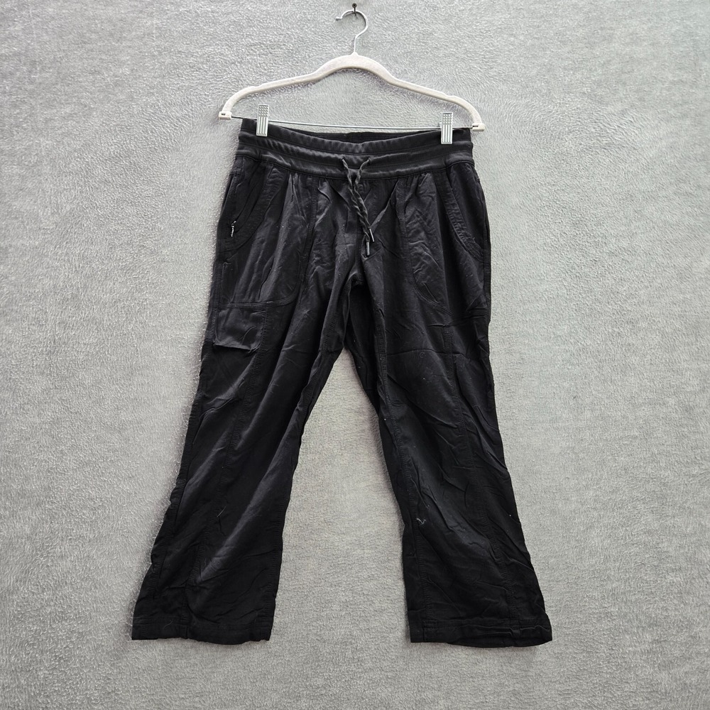 The North Face Women Activewear Pants Medium Black Capri Hiking‎ Pockets Nylon